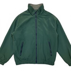 Vintage Eddie Bauer Polartec Lined Nylon Jacket XL Forest/Hunter Green
